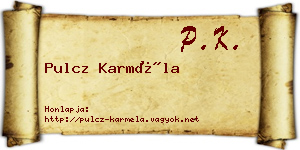 Pulcz Karméla névjegykártya